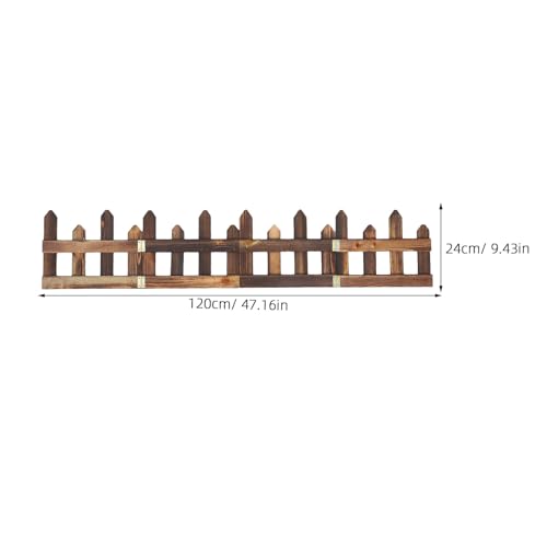 AKOOSY Solider Holzzaun Gartendekor Dekorative Gartenbegrenzung und Rasenkante aus Holz Einfach zu Montierender Holzzaun für Blumenbeete Balkon und Außenbereich
