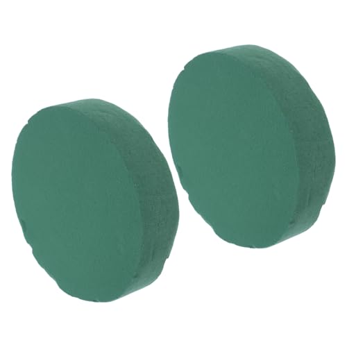 HAPINARY 2pcs Round Foam Blocks Stable Floral Arrangement Base for Wet Flower Arrangement Kit Elegant Wedding Party Supplies