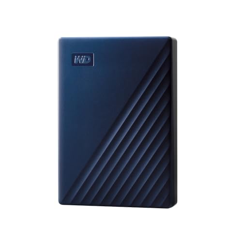 WD 5TB My Passport for Mac, Disco Duro Externo Portátil, USB 3.2 Gen 1/USB 3.0, Copia de seguridad y protección con contraseña, Formateado para MacOS, Azul
