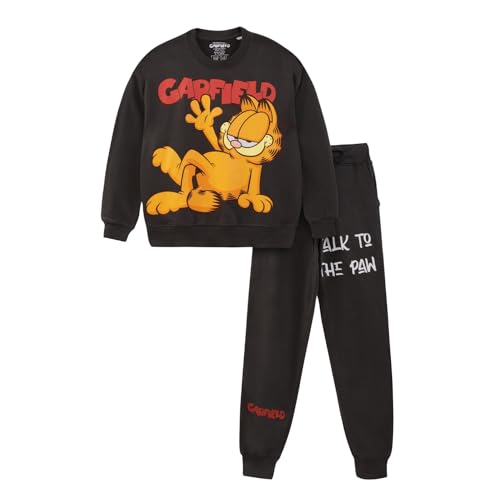 Image of Nap Chief Kids Cotton Garfield Co ord set for Boys & Girls, Sweatshirt and Joggers Clothing Set for Casual Wear
