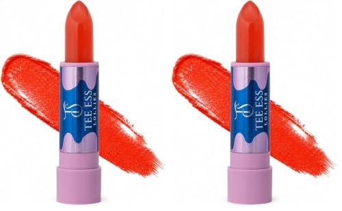 Image of TEE ESS Lollies 3-in-1 Multi Use LipStick | Used as Lipstick ,Highlighter and EyeShadow | With Ph Adaptive Colour| High Shine Finish | Smooth & Silky Texture | Lightweight, Moisturizing with Vitamin E | Non-Sticky for Daily Wear | 4gms (Orange)