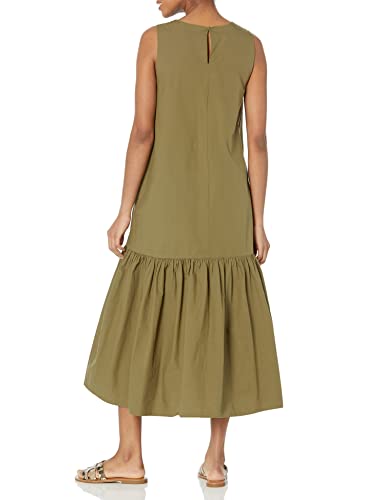 The Drop Women\'s Ilana Loose Sleeveless Wide-Hem Poplin Maxi Dress, Capers Olive, XXS - Thumbnail 2