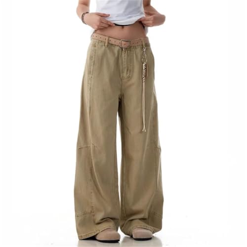 Men's Fashionable Denim Pants, Distressed with Holes, Wide Leg, Streetwear Casual Style4