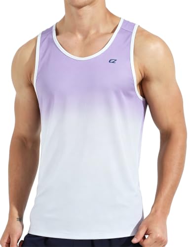 EZRUN Men's Quick Dry Tank Top UPF 50+ Workout Shirt for Gym & Running