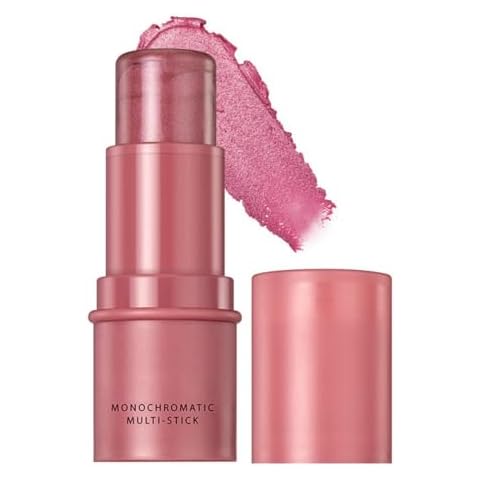 Rouge Blush Stick, Cream Blush Stick for Cheeks & Lips, Blendable Long-Lasting Multi-Use Contour Stick & Highlighter Makeup (01# RED BEAN) Cover