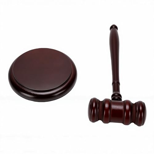 Martillo profesional de madera para juzgado con base miniatura 4