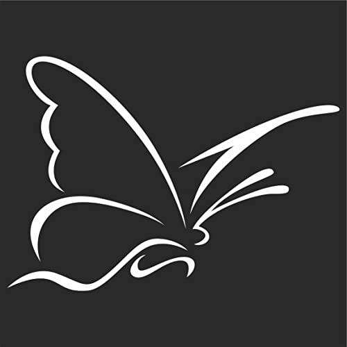 JINTORA bildekal - fjäril - 140 x 99 mm - JDM - Die Cut - bil - fönster - vit