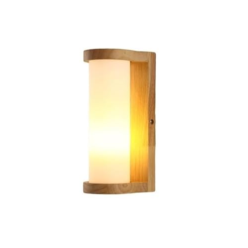 RTFJVXVZ Nordic Logs Wall Lamps Decoration Bedside Bedroom Sconces with E27/26 Base Tri-color Dimming Lightt