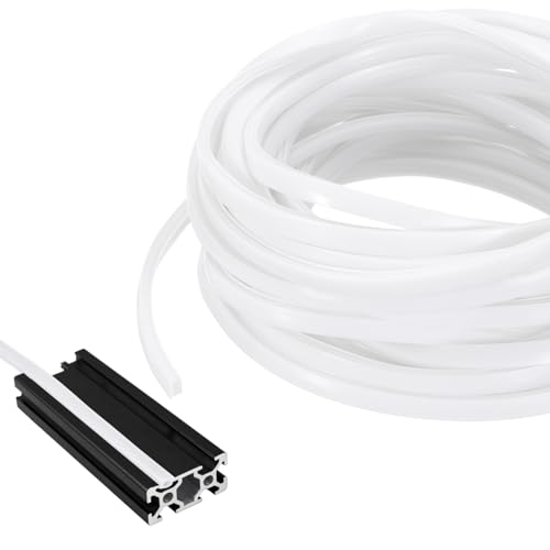 sourcing map 10m / 32.8ft Aluminum Extrusion T Slot Cover Flat Seal, Protection Dust Strip Bracket Insert for 6mm Slot 2