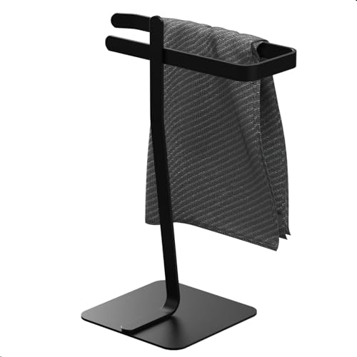 Porta Toalha Lavabo Preto de Bancada Suporte Toalha Oslo