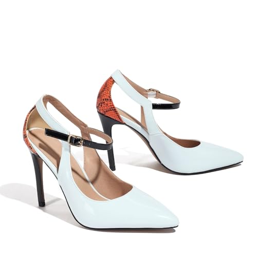 Women’s Pointed Toe High Heels, Closed Toe Stiletto Pumps with Ankle Strap, Elegant Dress Shoes for Wedding Party Evening Prom2