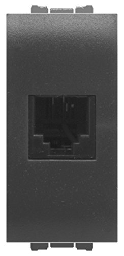 FEB 14084 Presa Telefonica Rj11 Plug 6/4, Grigio Scuro