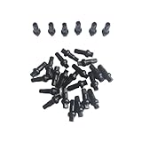 Compatible for 14G Bicycle Nipples 14.4mm 16mm 18mm Aluminum Alloy Brass Black Red Silver for MTB Road Bike Wheel Spokes(BLK 14mm 64pcs Brass)