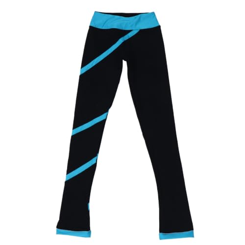 Pantalones de patinaje artístico transpirables y moldeadores de mujer en nylon negro