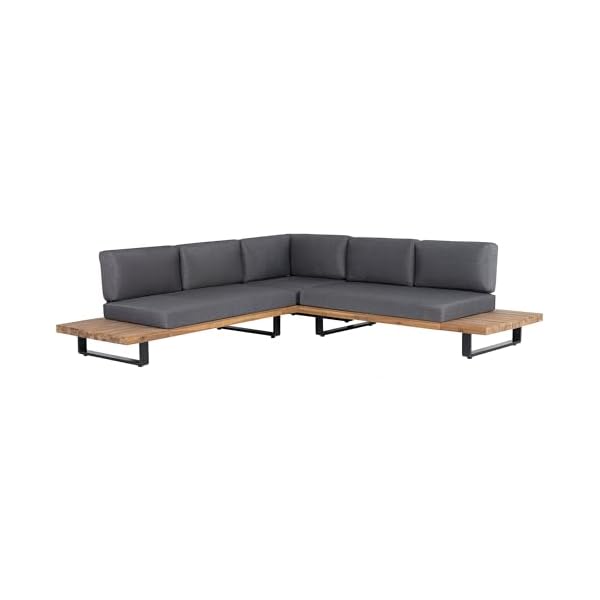 Lounge-Set Akazienholz 5-Sitzer Hellbraun