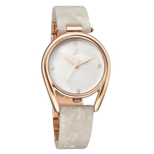 Image of Fastrack Younique 3.0 Quartz White Round Dial Women's Watch | Analog Display Watch | Watches for Women | Watches for Women Analog - 68052KD01