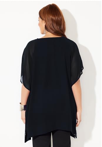 Catherines Women's Plus Size Embellished Poncho2