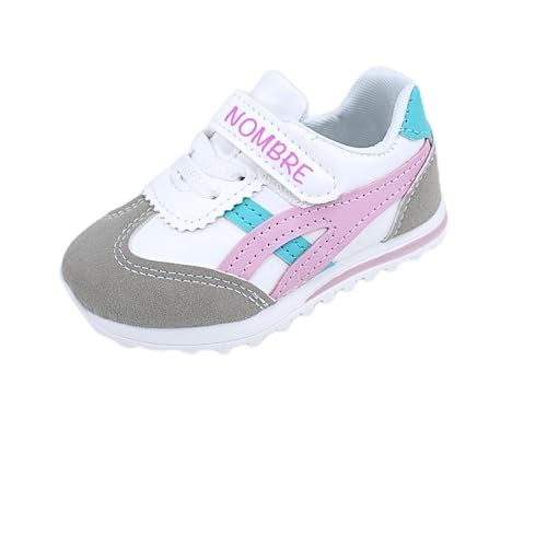 Zapatillas de Bebe 12-24 Meses Personalizadas - Deportivas niño y niña - Regalo Bebe - Incluye Bolsa de Transporte. (Rosa, Sistema Tallas Calzado EU, Niño (0-5 años), Números, Mediano, 21)