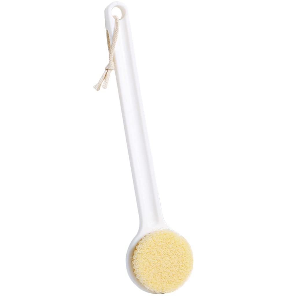Cepillo para la Piel Cepillo de baño Blanco Simple, Cepillo para Frotar la Espalda con Mango Largo Antideslizante, Las Personas Mayores limpian Sus cuerpos con Facilidad