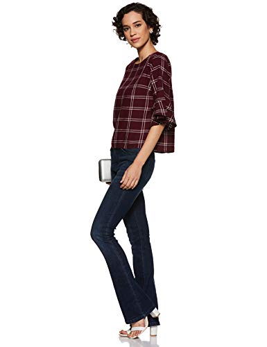 Image of HARPA Women's Checkered Regular Fit Top