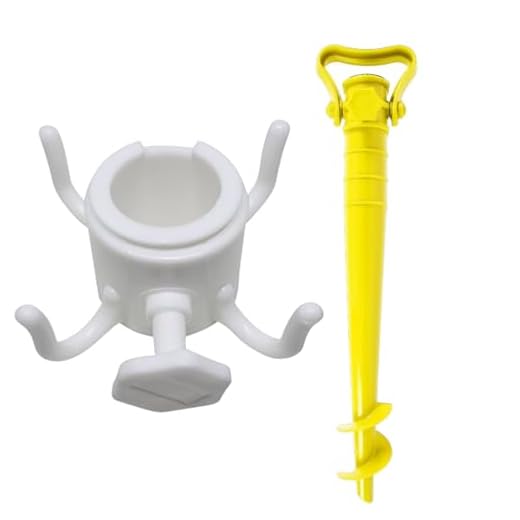 Kit Gancho Suporte e Saca Areia Furador De Pressão Fixação Furo Suporte Guarda Sol Vara de Pesca Praia