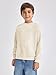 Haloumoning Boys Geometric Texture Sweatshirts Fashion Crewneck Long Sleeve Pullover Shirts 5-14 Years Beige