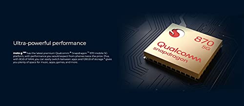 Moto G100 (128GB, 8GB) 6.55" 90Hz, Snapdragon 870, Dual SIM Euro 5G /Global 4G LTE GSM Unlocked (T-Mobile/AT&T/Metro) International Model XT2125-4 (HDMI + Fast Car Charger Bundle, Iridescent Ocean) - Image 7