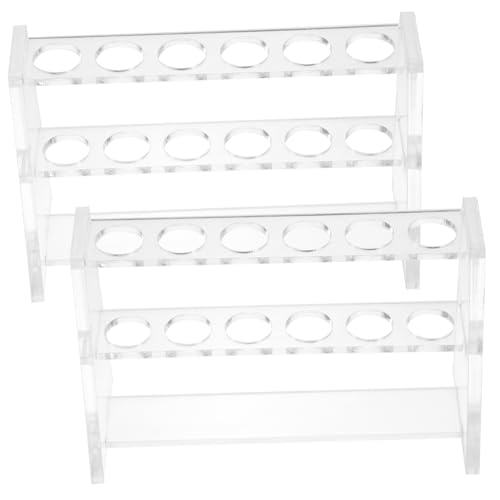 NAMOARLY Dual-Layer Tube Rack Chemistry Test Tube Holder 10ml Capacity 16mm Round Holders