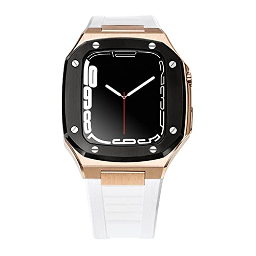Kit modification Apple Watch contre les chocs avec bracelet métal luxe agate