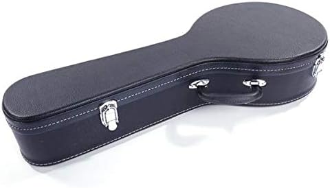 Music Lover Hardshell A-Style Microgroove Pattern Leather Wood Mandolin Case Black 3-7 Days Delivery
