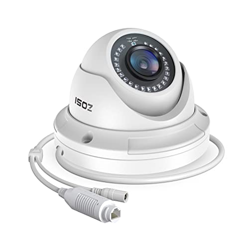 ZOSI 5MP Add-on POE IP Camera Outdoor Indoor Dome Camera with Night Vision Only Work with ZOSI POE Security Camera System and NVR (Model: ZR16DK, ZR08EN, ZR08DN, ZR08PN) POE-1Cam