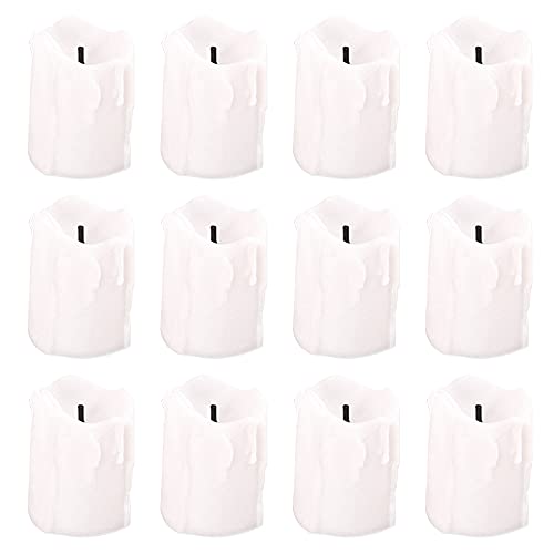Lixada 12 velas LED sin llama, velas de pilar para Navidad, Pascua, boda, fiesta