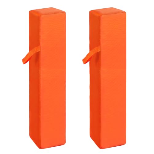 Joewuzun Football Pylons Football Field Markers End Zone Markers Sand Weighted Anchorless Football Endzone Pylons Football Accessories- Orange (Orange-2PCS)