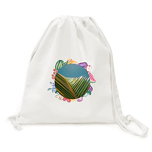 Sac en tissu pliable à sangle pour fruits légumes et courses la nature du ciel bleu