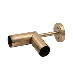 WSKART Lightweighted Brass Antic Curtain 1 Inch Rod Ceiling and Wall Support Curtain Pipe L- Bracket/ 90 Degree/L Bend/L Connect S119(A)-001