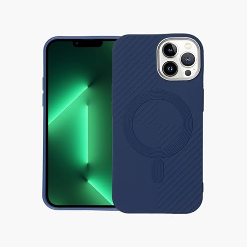 Image of AIBEX Hybrid iPhone 13 Pro Back Cover Case Compatibe with Mag Saf | Shockproof Design |Camera Protection Bump | Back Cover Case for iPhone 13 Pro (PC, TPU) (Blue)