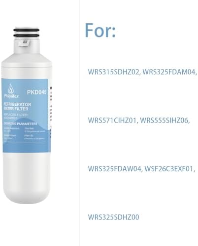 Water filter for WRS315SDHZ02, WRS325FDAM04, WRS571CIHZ01, WRS555SIHZ06, WRS325FDAW04, WSF26C3EXF01, WRS325SDHZ00 Replacement-3PK image 5
