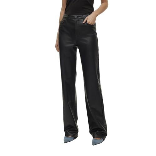 Vero Moda Female Hose in Lederoptik VMTESSA Hohe Taille Hose