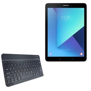 BoxWave Keyboard Compatible with Samsung Galaxy Tab S3 - SlimKeys Bluetooth Keyboard, Portable Thin with Chiclet-Style Keys - Jet Black