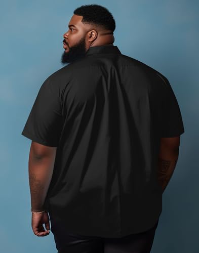 Button Down Shirt Men Causal Big and Tall Shirts for Men Short Sleeve Button up Summer Beach Work Shirts Plus Size2