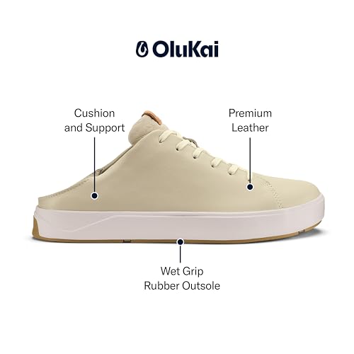 Image of OluKai Lae'ahi Li 'Ili Men's Waterproof Leather Sneaker, Versatile & Casual Everyday Shoe, All-Day Comfort & Support, Enhanced Grip & Traction