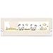 Barrera de Protección de Cama para Niños, Barrera de Seguridad Anti-Caída, Portátil y Estable para Cama Nido de 120 CM (Beige con dibujo)