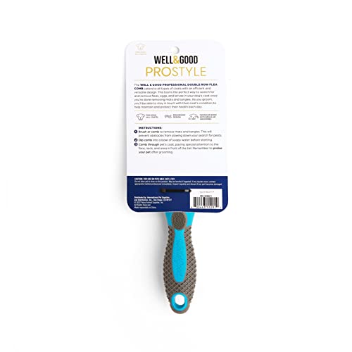 Petco Brand Well & Good Prostyle DualRow Flea Comb for Dogs Star