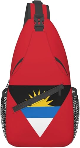 Mochila tipo bandolera unisex con bandera de Antigua y Barbuda miniatura 1