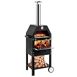 KODOM Outdoor Pizza Oven, Wood Fired Pizza Oven, Large Pizza Oven, Pizza Maker Camping Cooker with 4