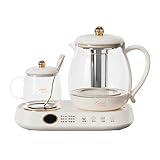 CEOOL Health Pot, Electric Kettle with Cup Warmer, Glass Kettle for Coffe Tea with Infuser, Pre-set, 55℃ Constant Temperature, 250ml & 800ml