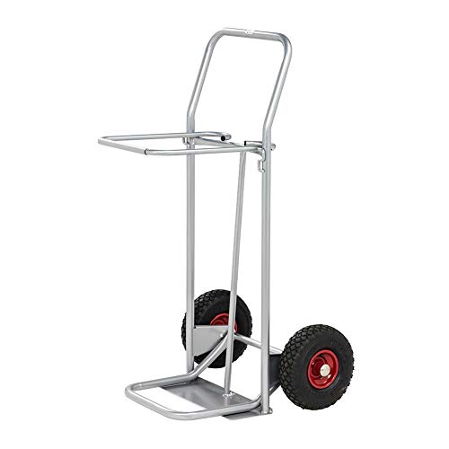 Müllsackwagen, luftbereift, für 125 Ltr. Müllsäcke, Traglast: 150 kg - lichtgrau