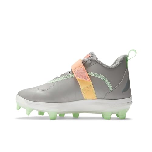 New Balance FuelCell Lindor V2 Baseball Shoe, Team Away Grey/Neon Dragonfly/Electric Jade, 6 US Unisex Big Kid