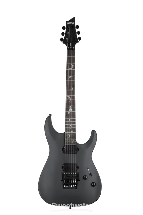 Amazon.com: Schecter Damien-6 FR SBK Electric Guitar - Satin Black