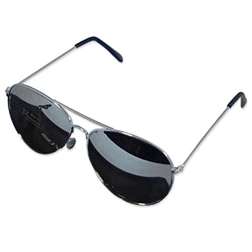 Aviator Chrome One Way Mirror Lens Sunglasses w/Micro Fiber Pouch3